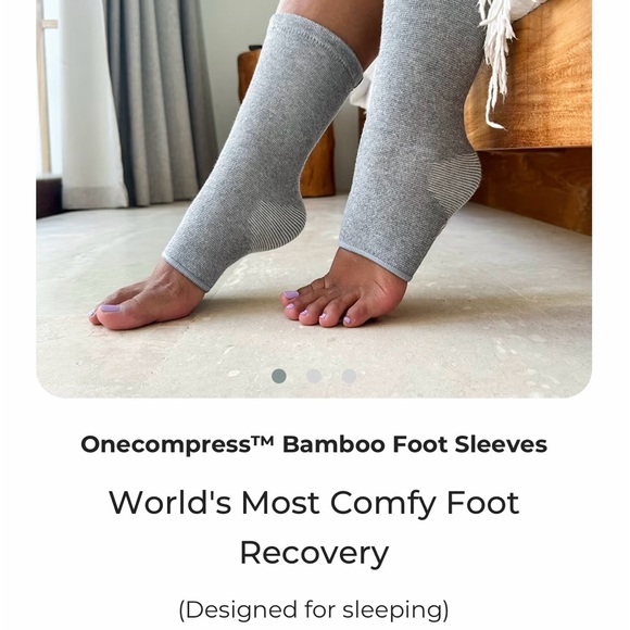 onecompress performance compression bamboo foot sleeves  2xl.  Unisex - Picture 2 of 10